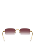 Ray-Ban RB3928 rectangular sunglasses in Arista Gold with Purple Gradient, UK version