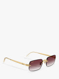 Ray-Ban RB3928 rectangular sunglasses in Arista Gold with Purple Gradient, UK version
