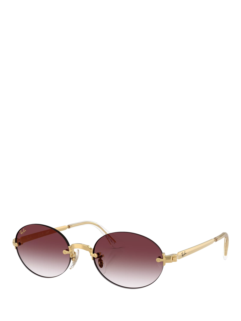 Ray-Ban RB3929 oval sunglasses arista gold/pink, UK version