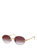 Ray-Ban RB3929 oval sunglasses arista gold/pink, UK version