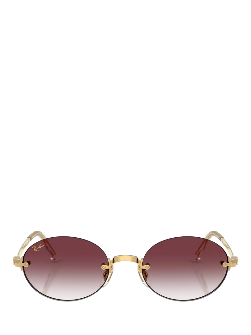 Ray-Ban RB3929 oval sunglasses arista gold/pink, UK version