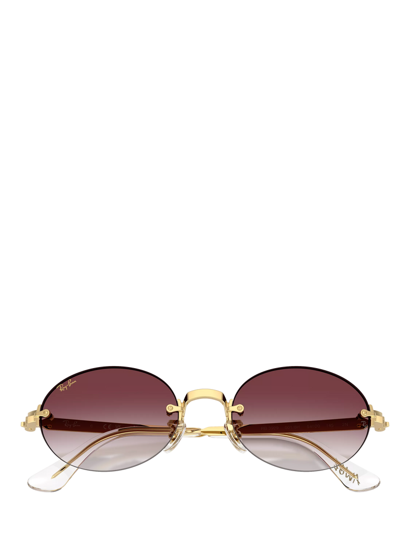 Ray-Ban RB3929 oval sunglasses arista gold/pink, UK version