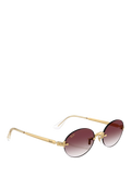 Ray-Ban RB3929 oval sunglasses arista gold/pink, UK version
