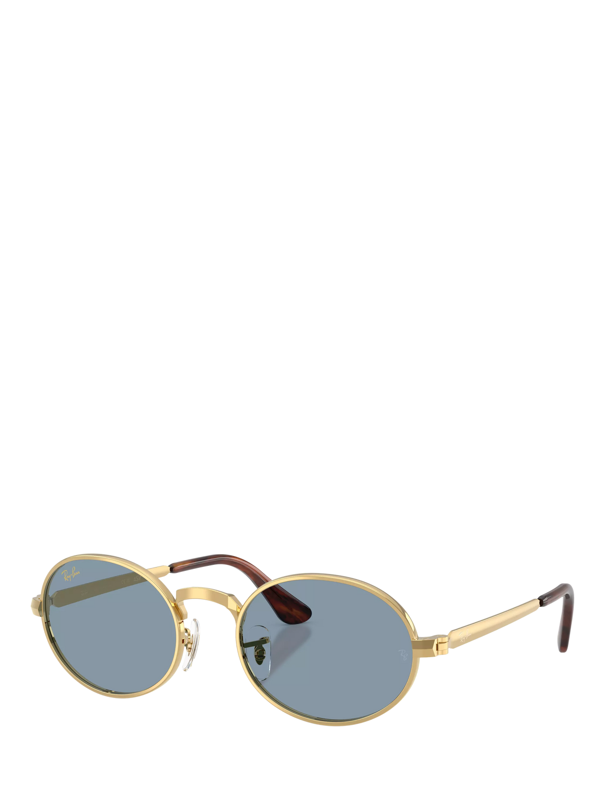 Ray-Ban oval sunglasses arista gold blue 54mm, imported from the UK