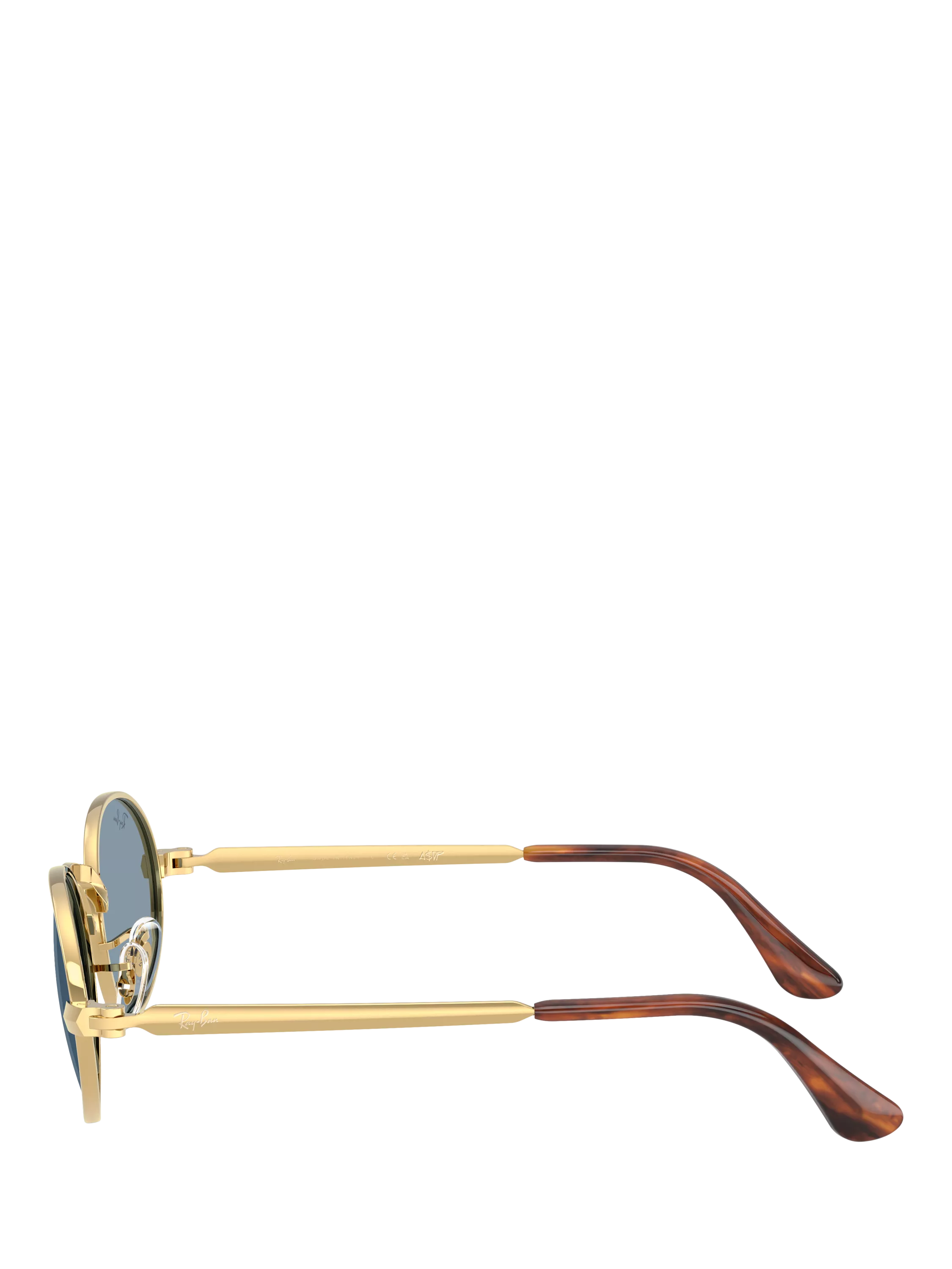 Ray-Ban oval sunglasses arista gold blue 54mm, imported from the UK