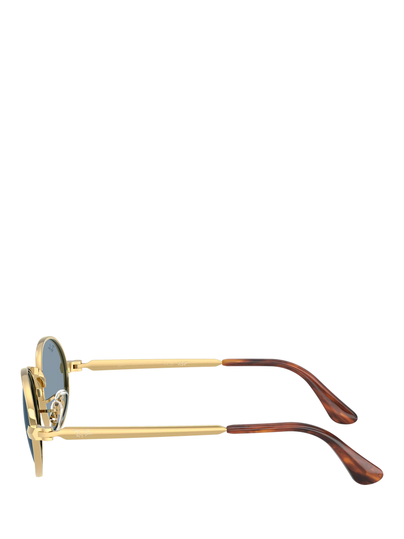 Ray-Ban oval sunglasses arista gold blue 54mm, imported from the UK