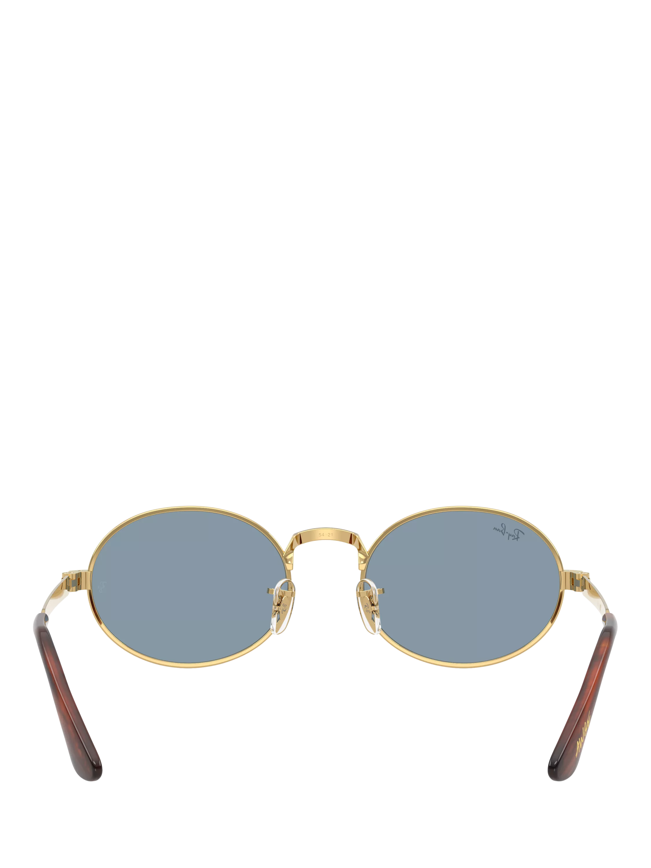 Ray-Ban oval sunglasses arista gold blue 54mm, imported from the UK
