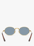 Ray-Ban oval sunglasses arista gold blue 54mm, imported from the UK