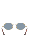 Ray-Ban oval sunglasses arista gold blue 54mm, imported from the UK