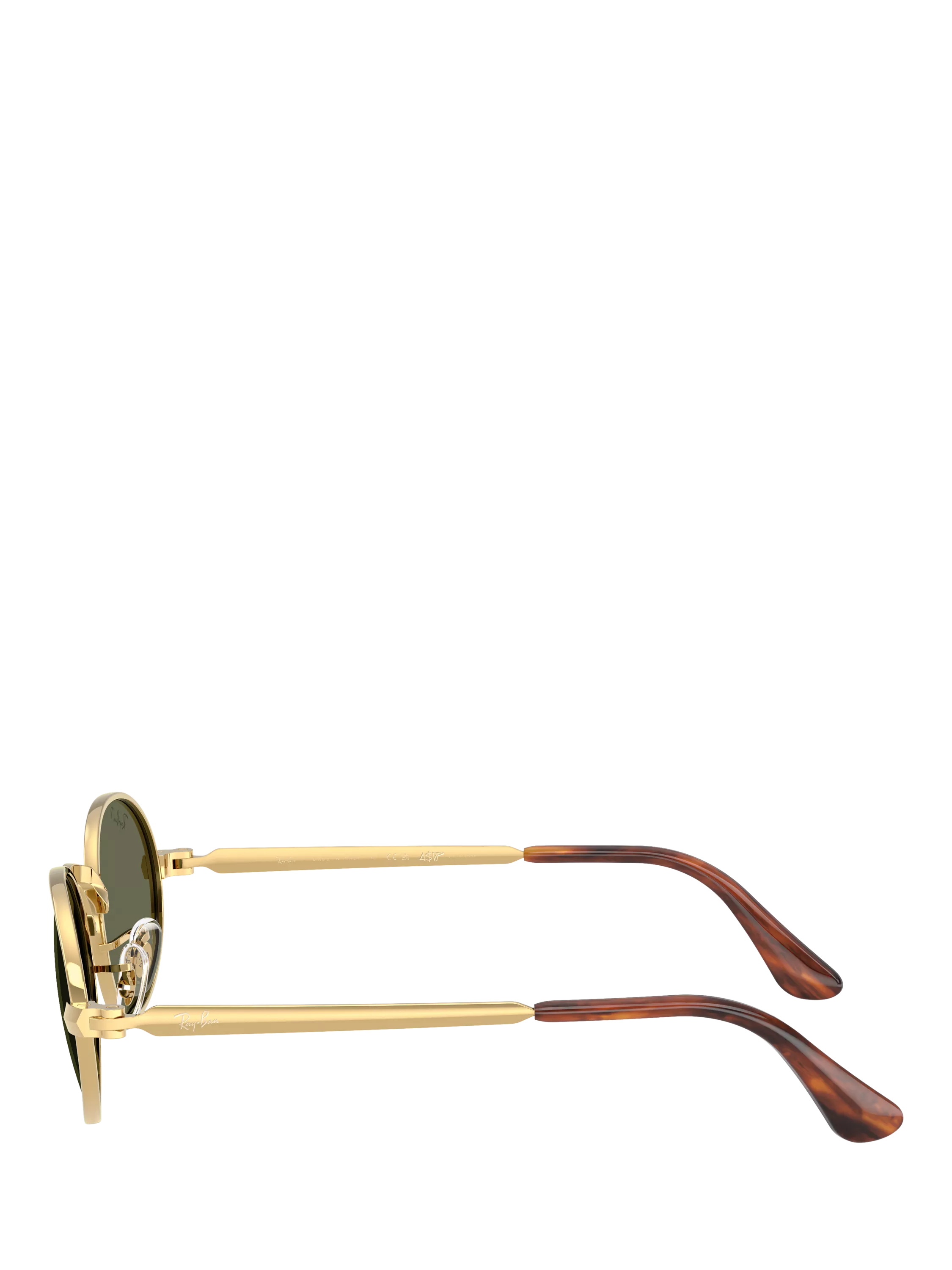 Ray-Ban RB3931 polarised oval sunglasses Gold Green, imported from the UK