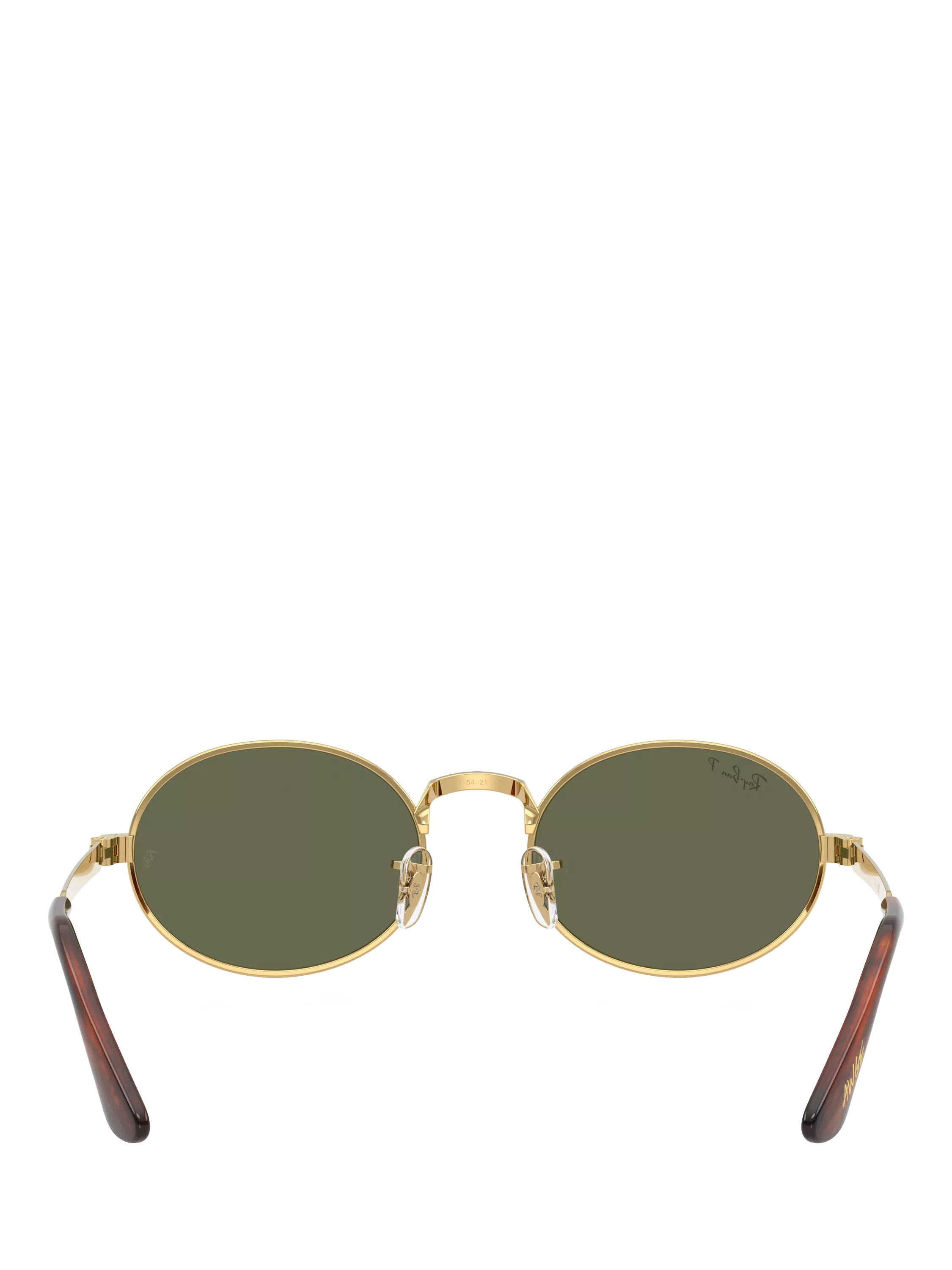 Ray-Ban RB3931 polarised oval sunglasses Gold Green, imported from the UK