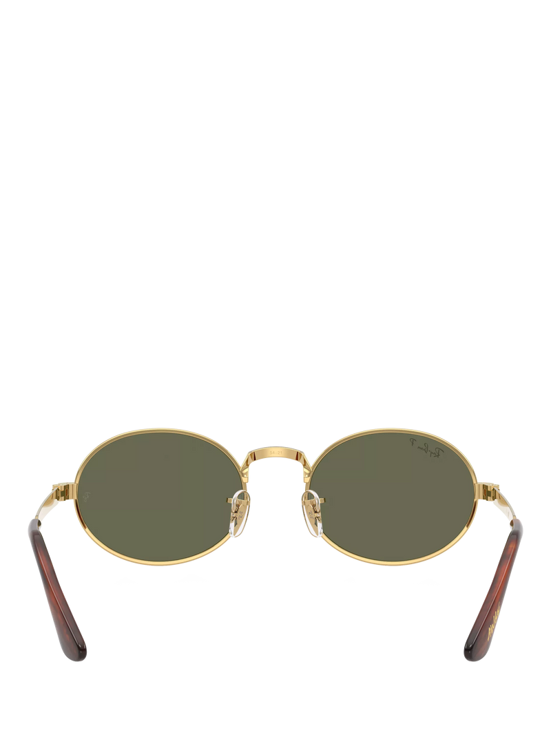 Ray-Ban RB3931 polarised oval sunglasses Gold Green, imported from the UK