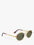 Ray-Ban RB3931 polarised oval sunglasses Gold Green, imported from the UK