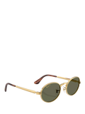 Ray-Ban RB3931 polarised oval sunglasses Gold Green, imported from the UK