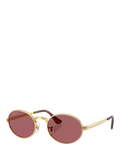 Ray-Ban sunglasses oval arista gold pink, UK version