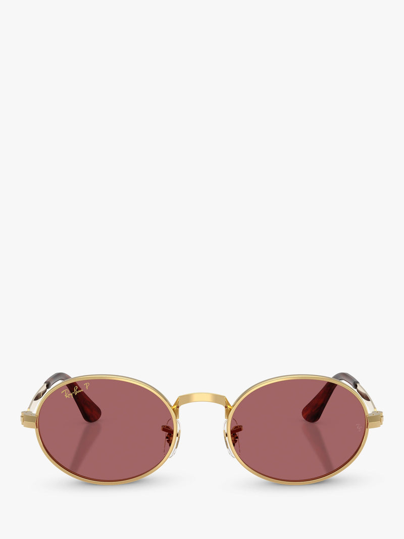 Ray-Ban sunglasses oval arista gold pink, UK version
