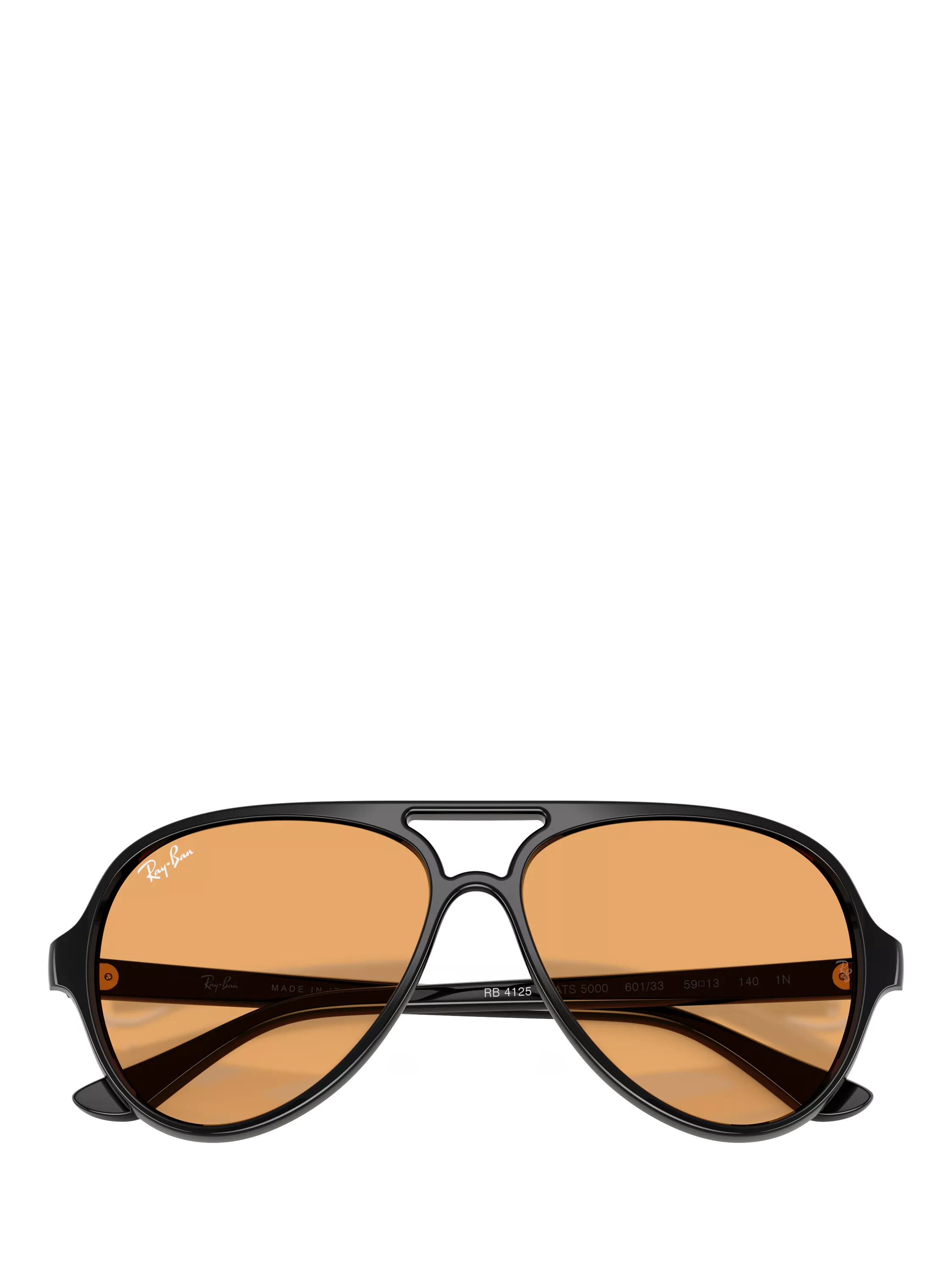 Ray-Ban aviator sunglasses black orange 59mm, imported from the UK