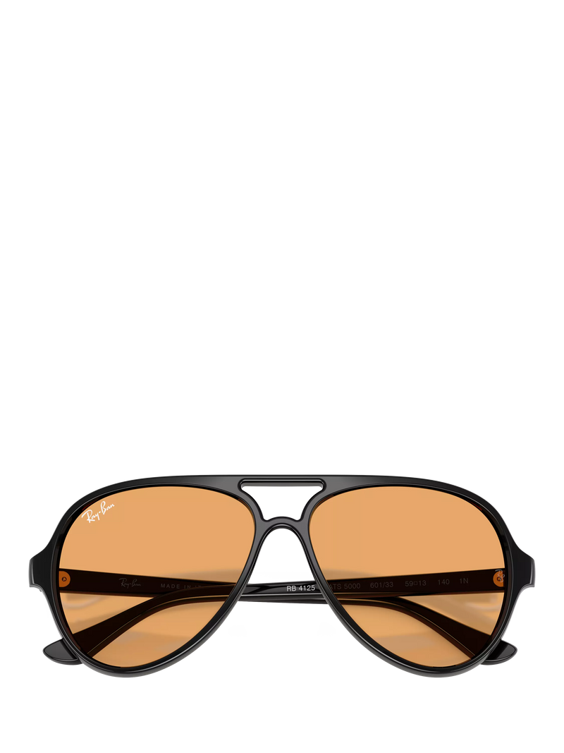 Ray-Ban aviator sunglasses black orange 59mm, imported from the UK