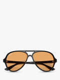 Ray-Ban aviator sunglasses black orange 59mm, imported from the UK