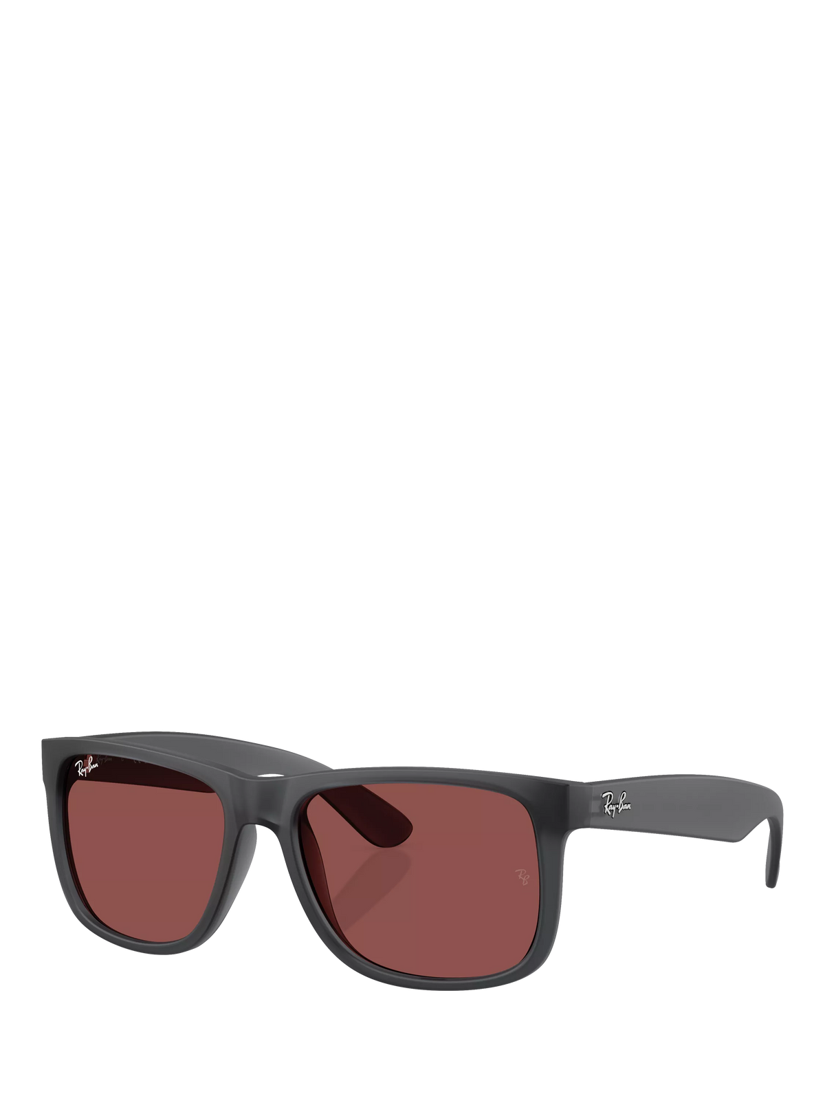 Ray-Ban Justin classic square sunglasses opal grey red, UK version