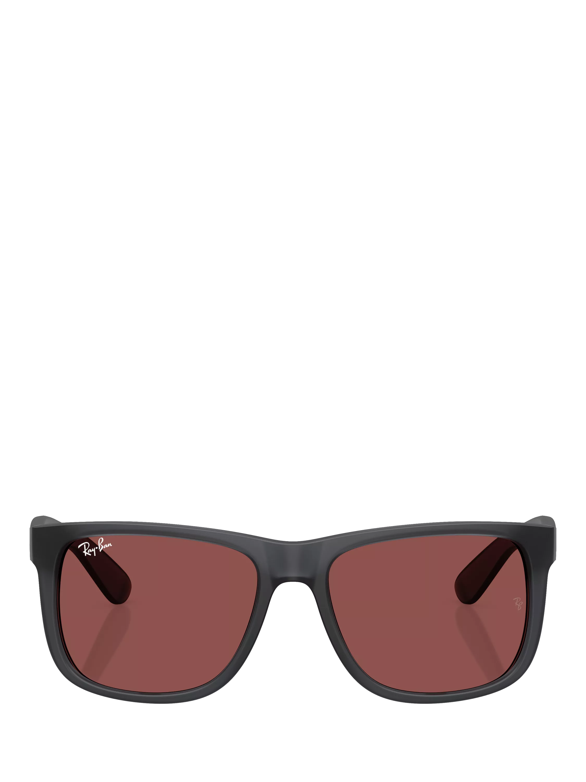 Ray-Ban Justin classic square sunglasses opal grey red, UK version
