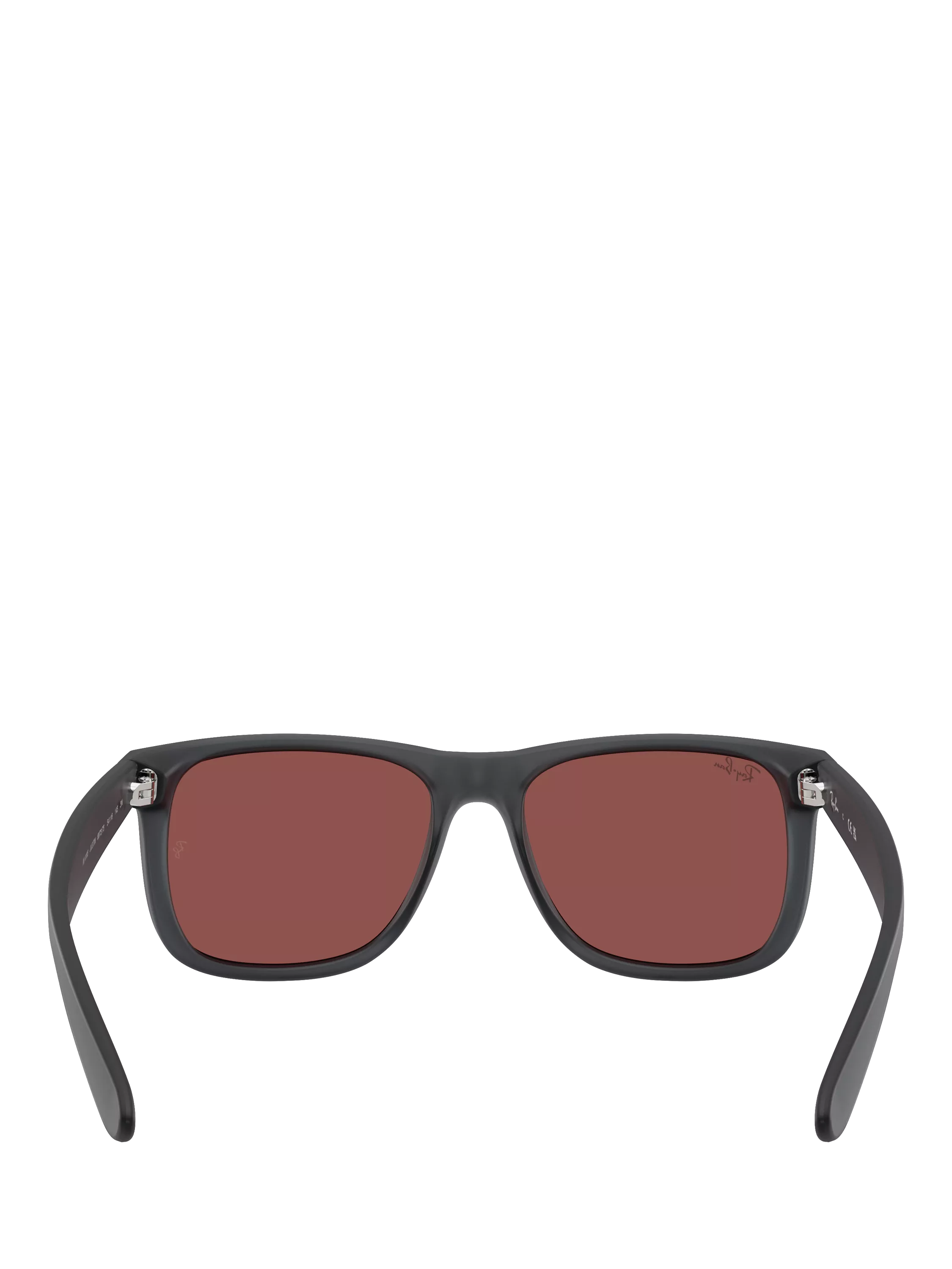 Ray-Ban Justin classic square sunglasses opal grey red, UK version