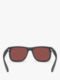 Ray-Ban Justin classic square sunglasses opal grey red, UK version