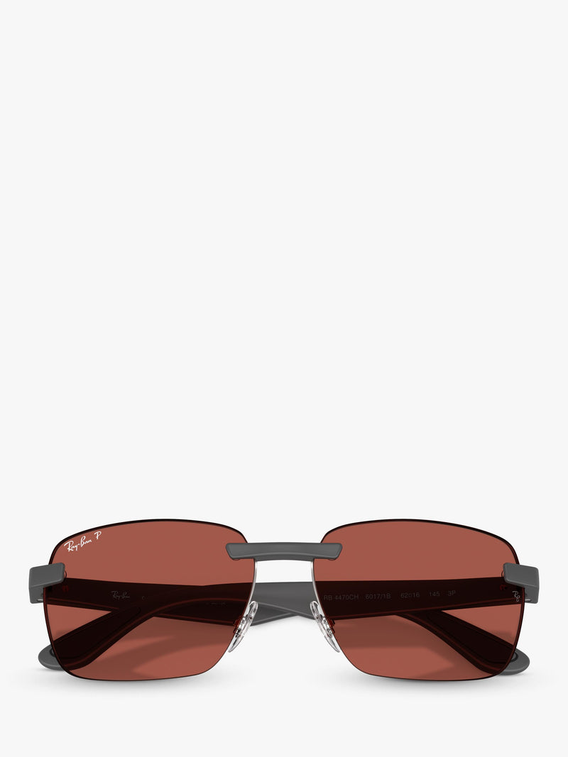 Ray-Ban polarised rectangular sunglasses for men, UK version