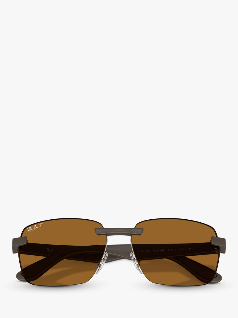 Ray-Ban RB4470CH Ultra Polarised Rectangular Sunglasses, UK version