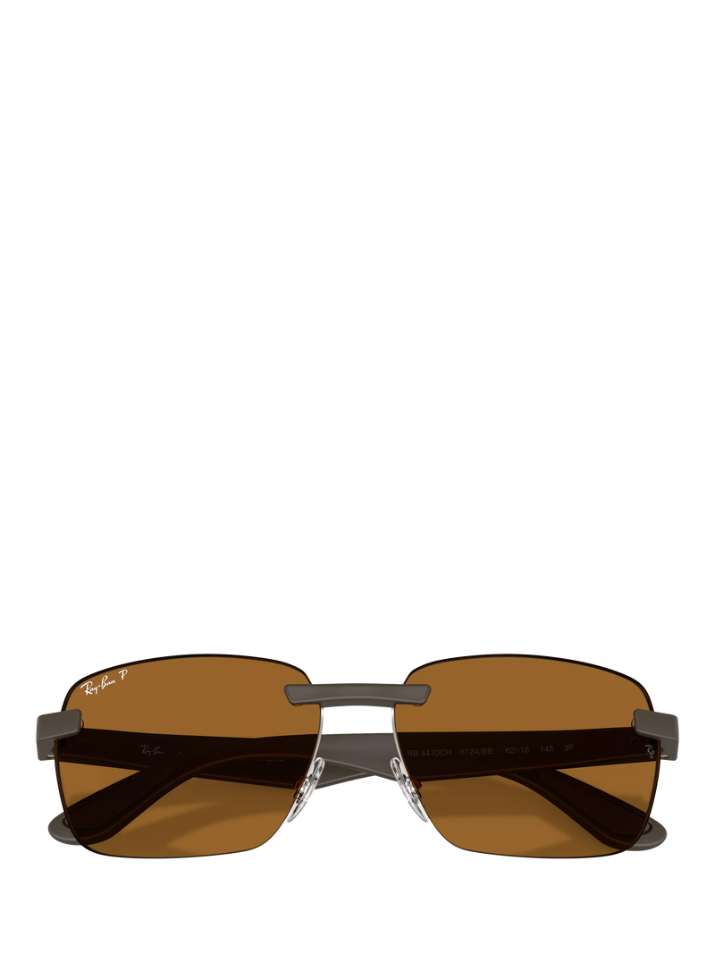 Ray-Ban RB4470CH Ultra Polarised Rectangular Sunglasses, UK version