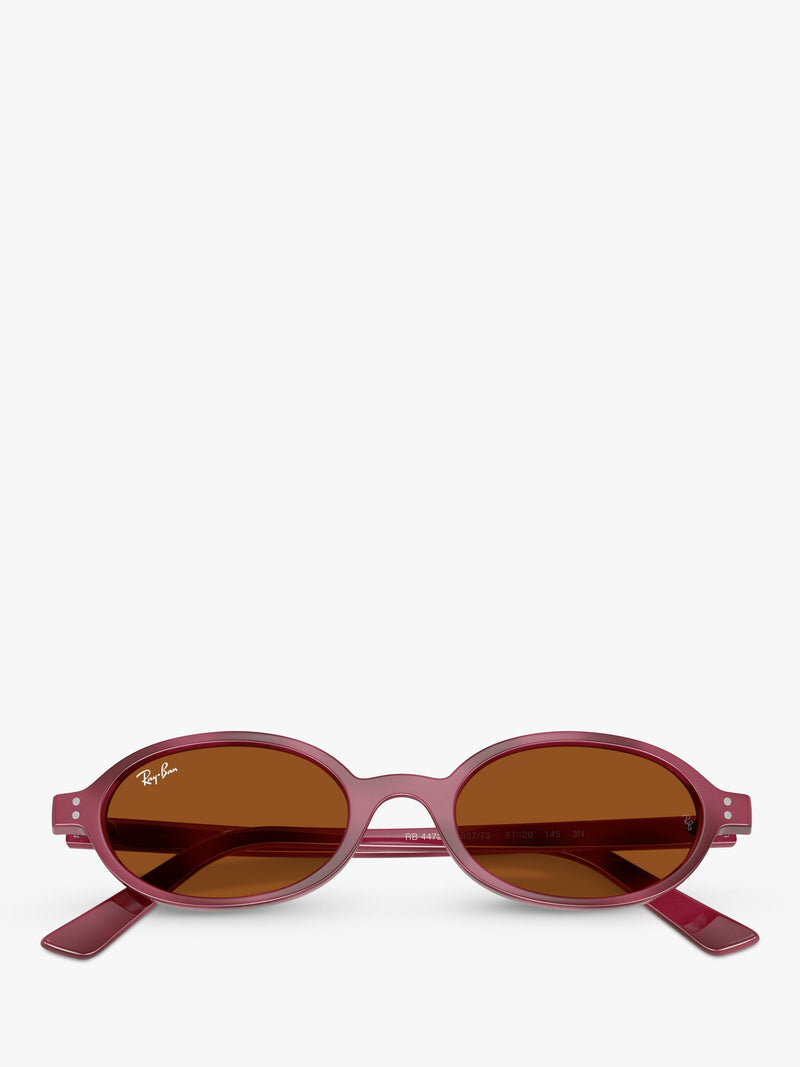 Ray-Ban RB4472 oval sunglasses violet havana purple frame - British product