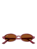 Ray-Ban RB4472 oval sunglasses violet havana purple frame - British product