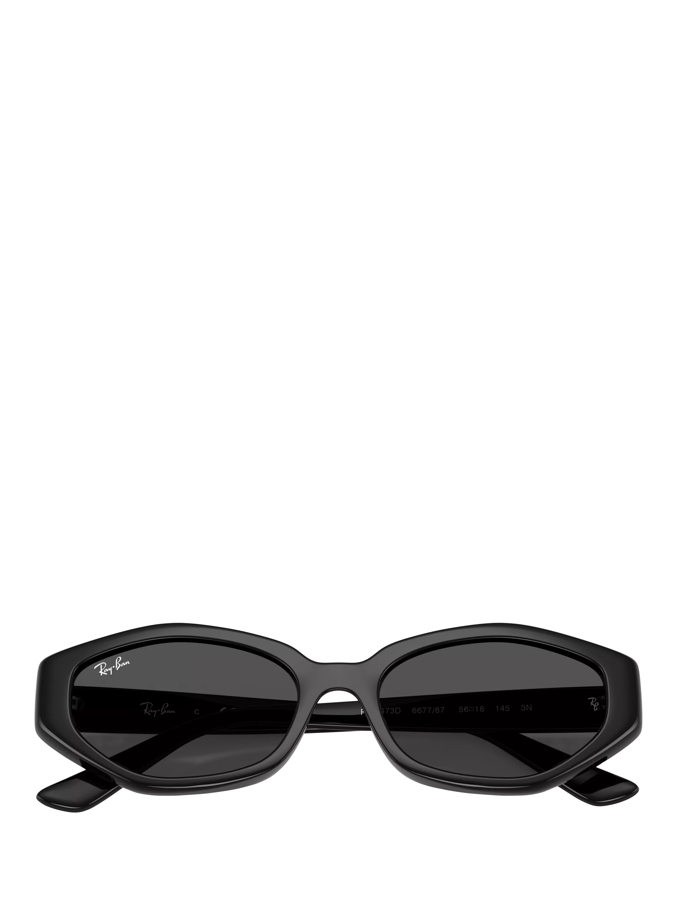 Ray-Ban irregular sunglasses black frame 56mm lens, imported from the UK