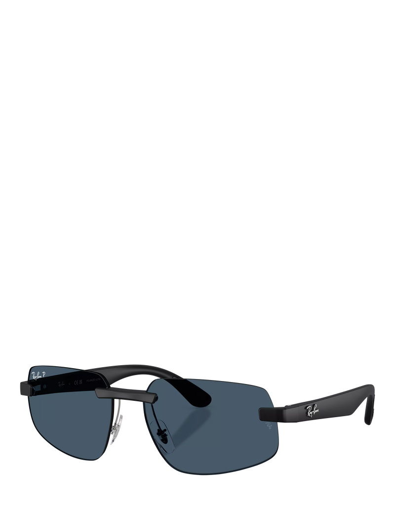 Ray-Ban RB4475CH Men's Ultra Polarised Rectangular Sunglasses