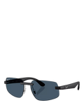 Ray-Ban RB4475CH Men's Ultra Polarised Rectangular Sunglasses