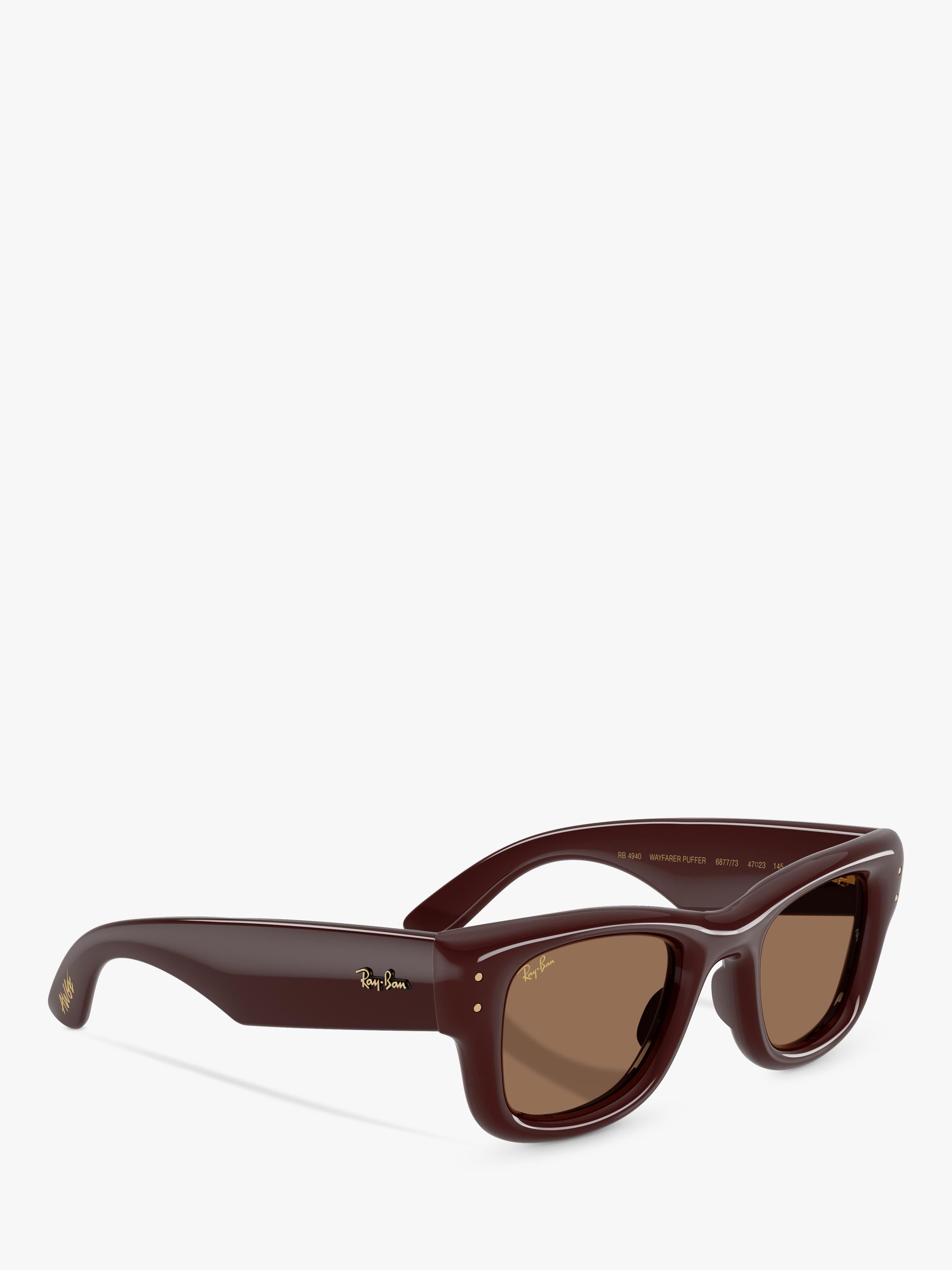 Ray-Ban RB4940 rectangular sunglasses dark brown (British brand)