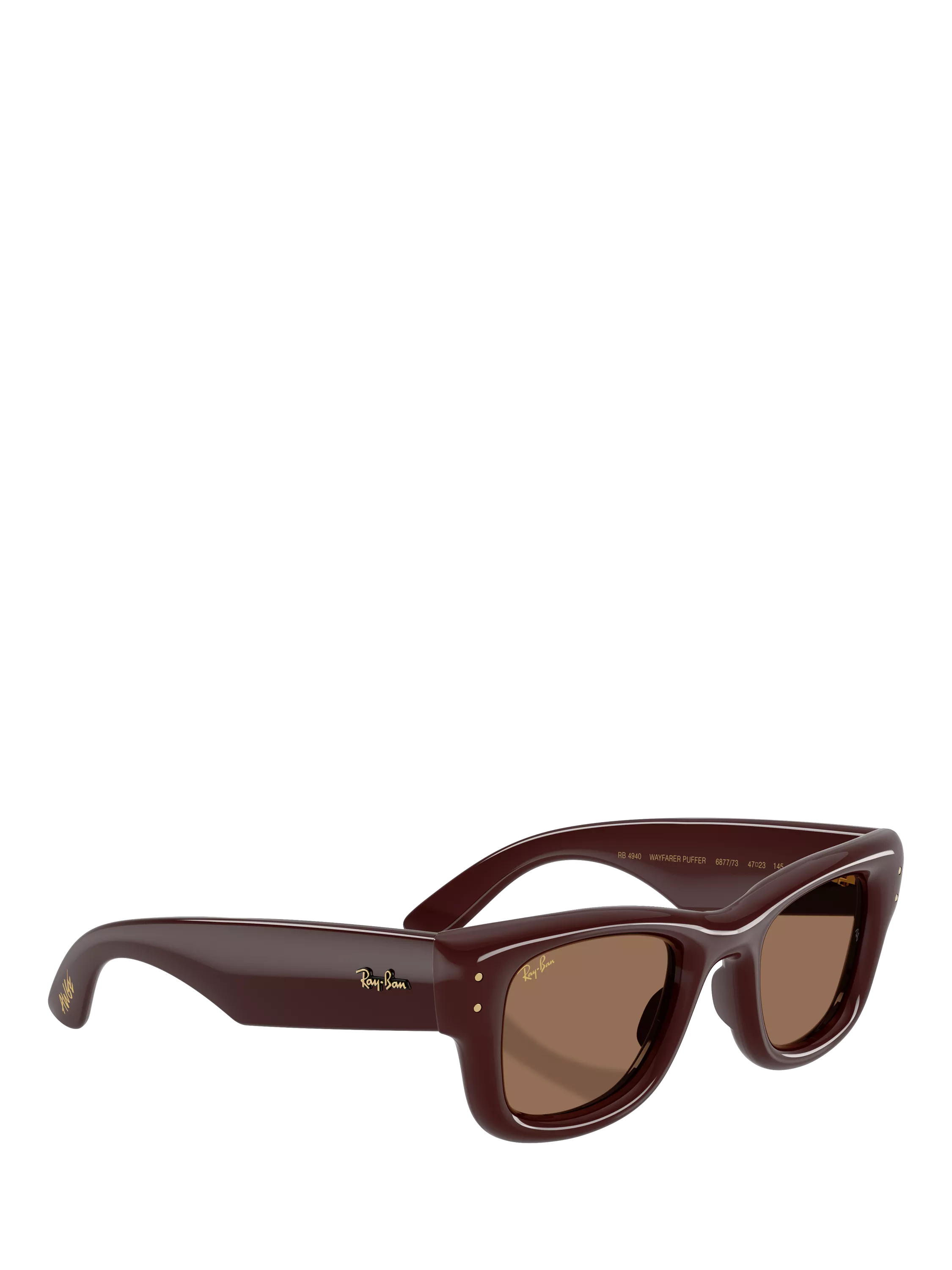 Ray-Ban RB4940 rectangular sunglasses dark brown (British brand)