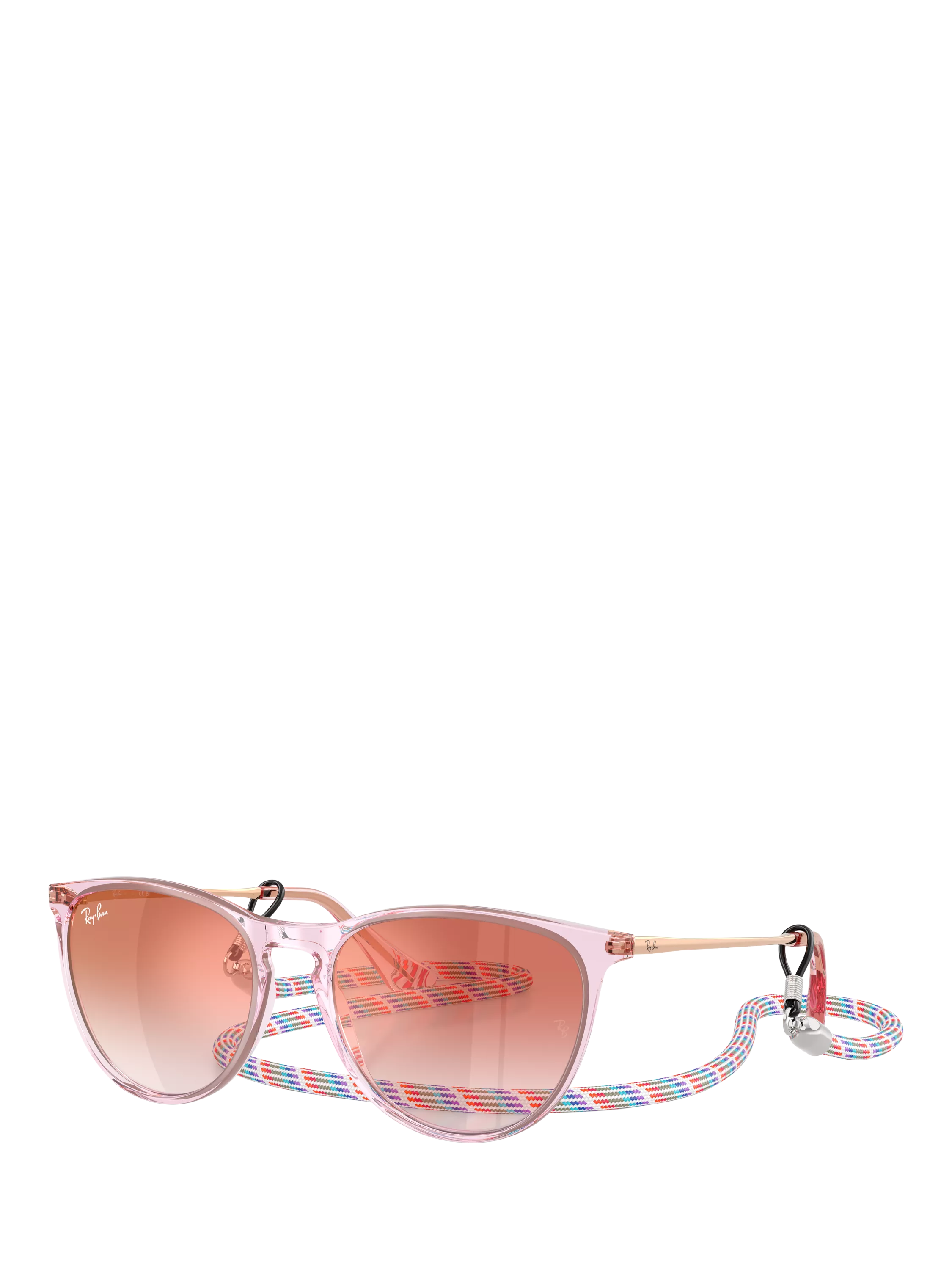 Ray-Ban RJ9060S kids oval sunglasses transparent violet red gradient - British product