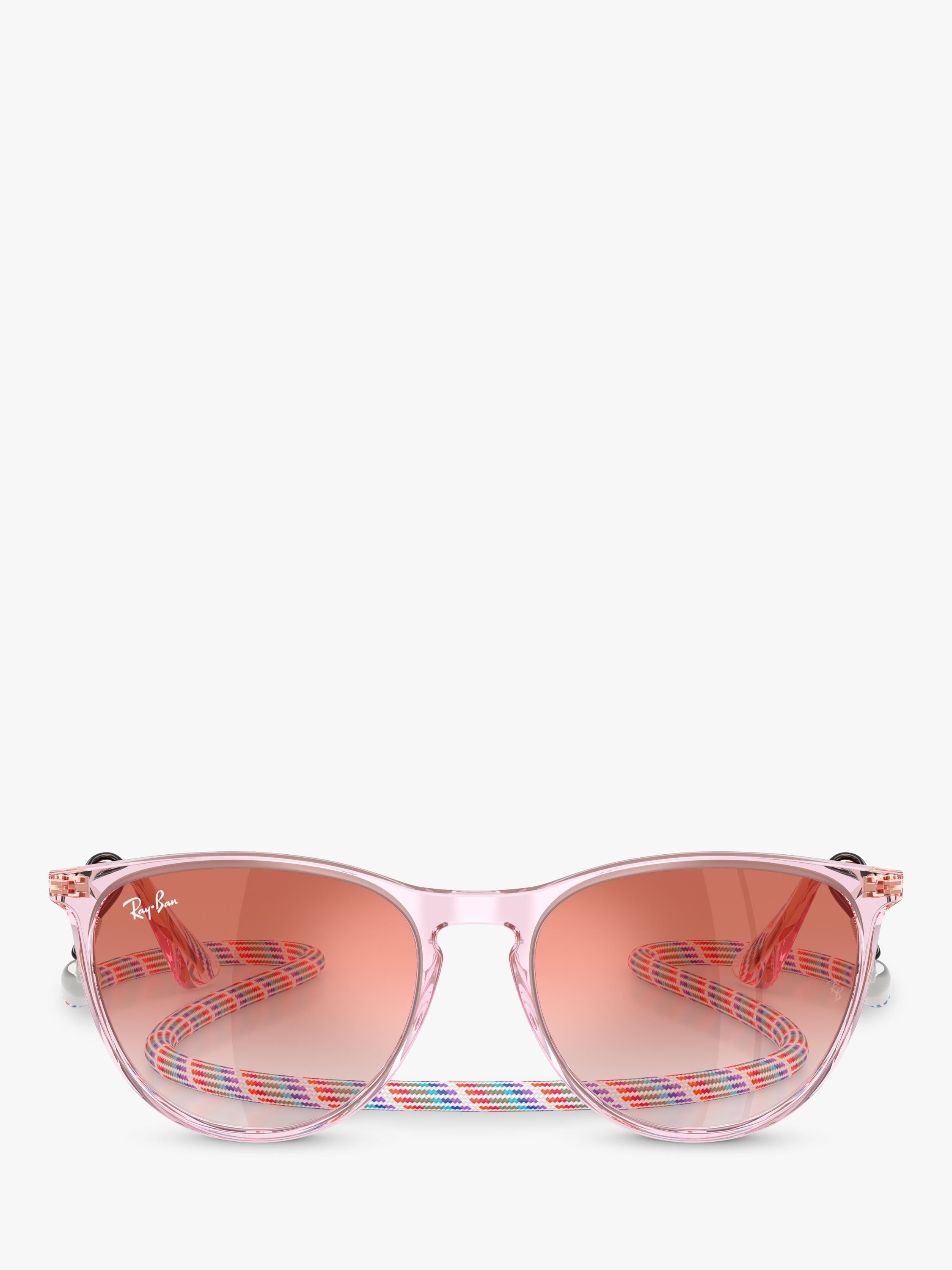 Ray-Ban RJ9060S kids oval sunglasses transparent violet red gradient - British product