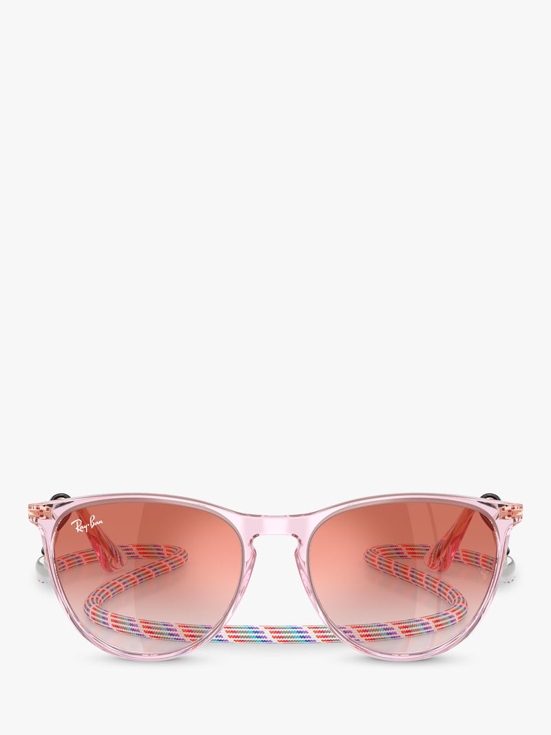Ray-Ban RJ9060S kids oval sunglasses transparent violet red gradient - British product