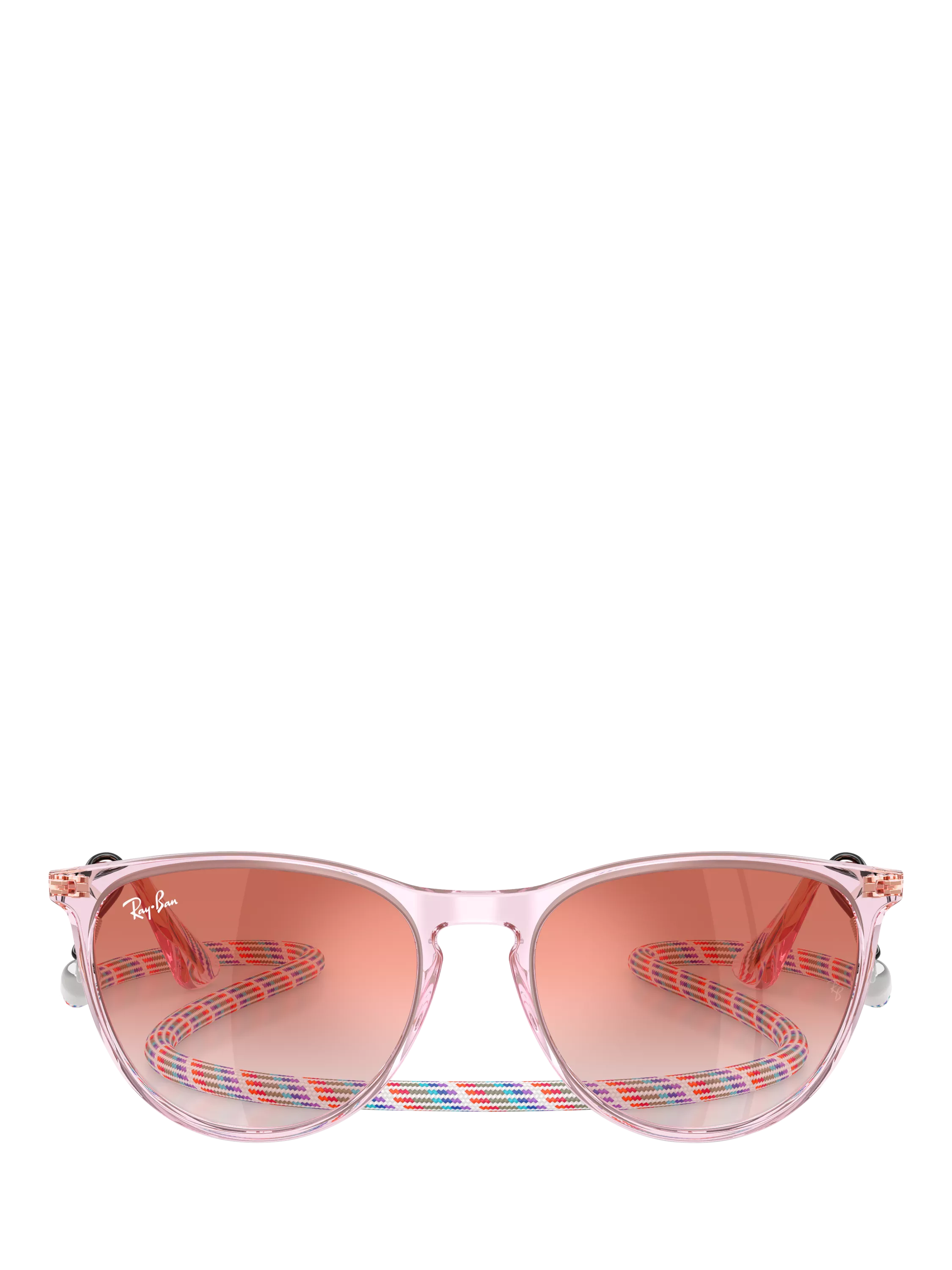 Ray-Ban RJ9060S kids oval sunglasses transparent violet red gradient - British product