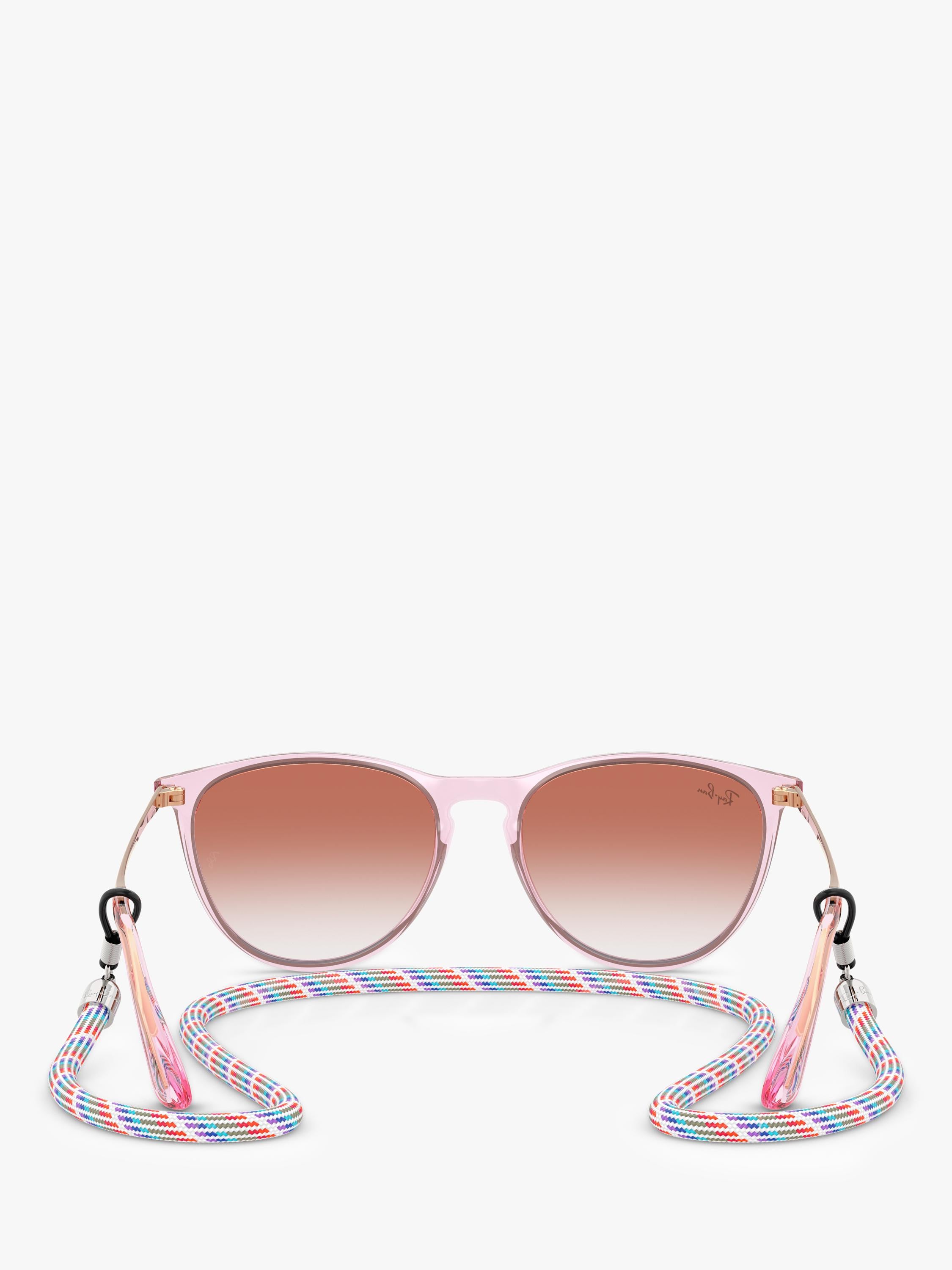 Ray-Ban RJ9060S kids oval sunglasses transparent violet red gradient - British product