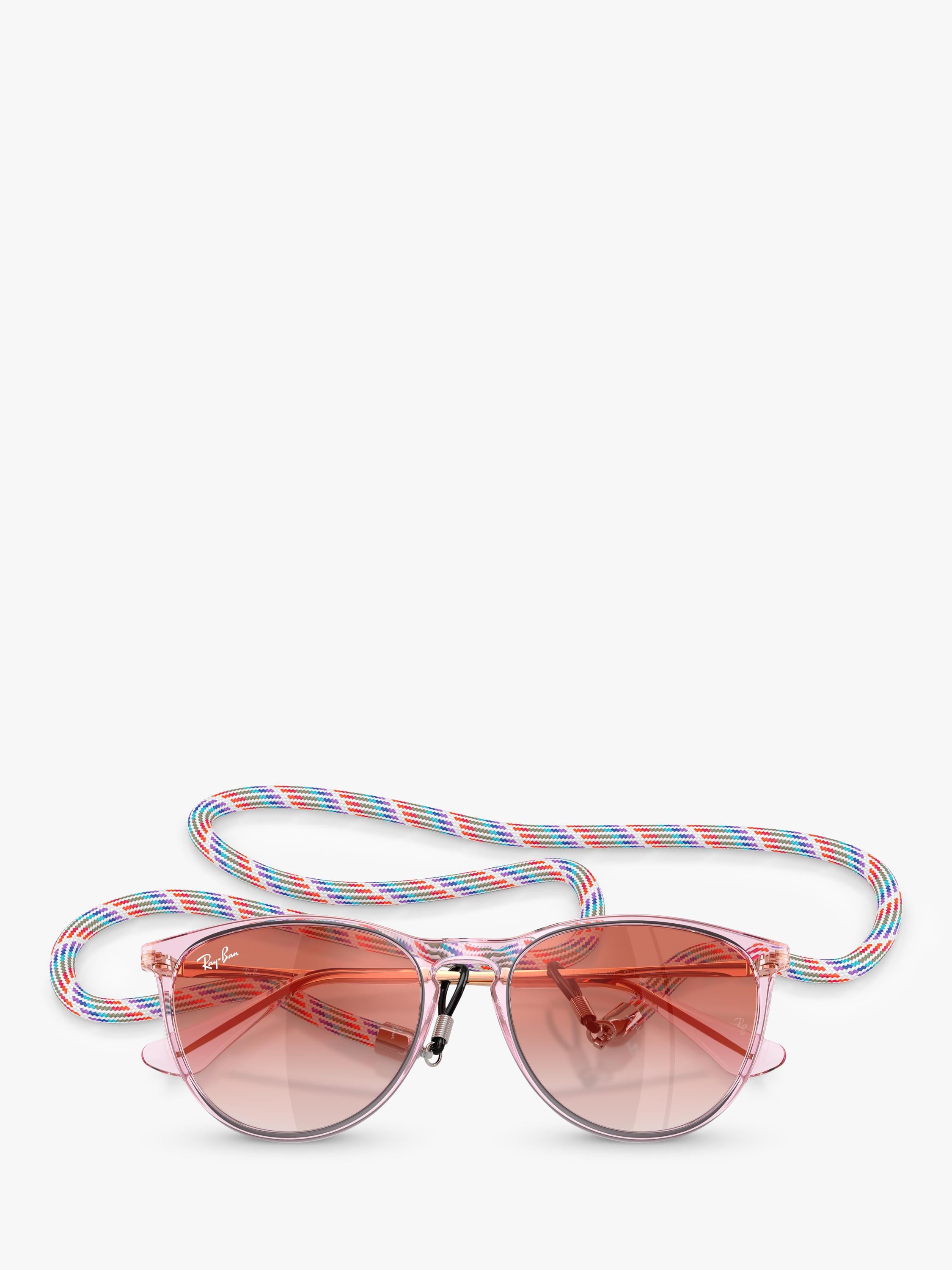 Ray-Ban RJ9060S kids oval sunglasses transparent violet red gradient - British product