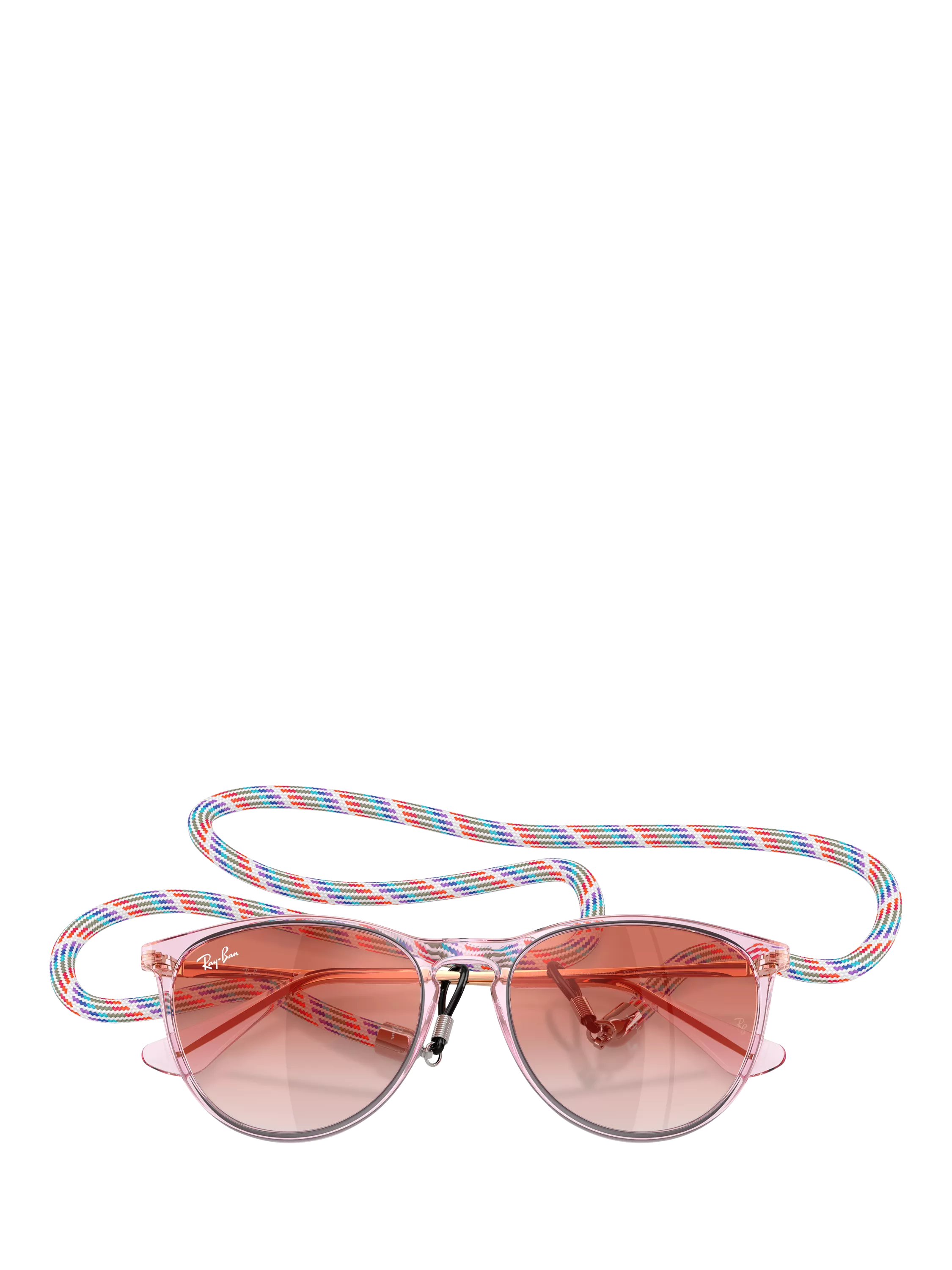 Ray-Ban RJ9060S kids oval sunglasses transparent violet red gradient - British product