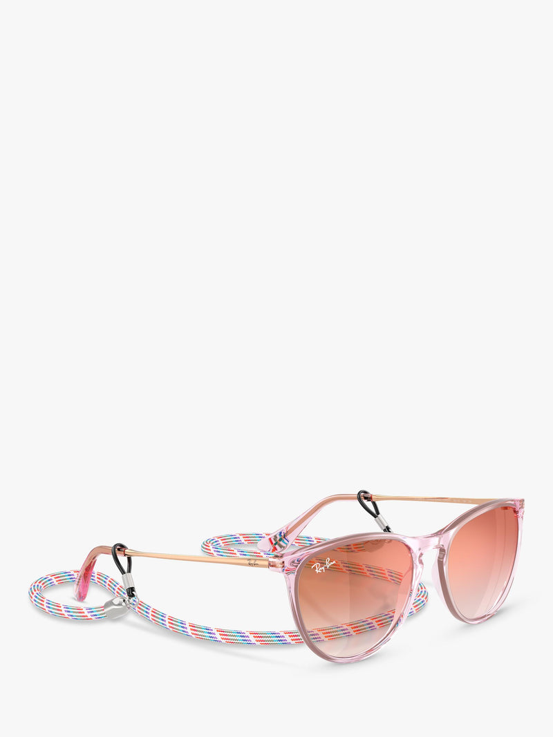 Ray-Ban RJ9060S kids oval sunglasses transparent violet red gradient - British product