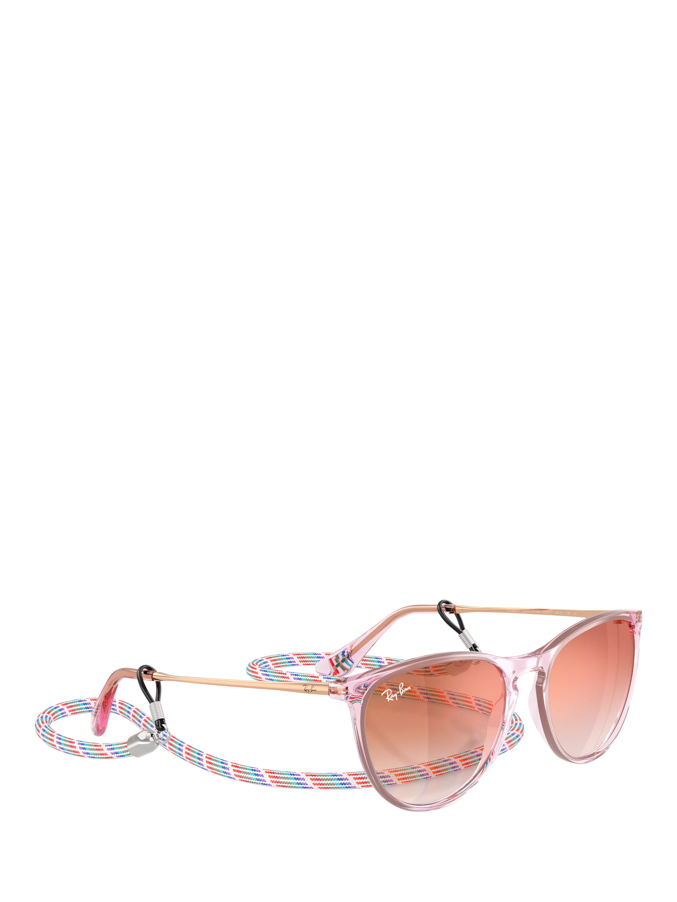 Ray-Ban RJ9060S kids oval sunglasses transparent violet red gradient - British product