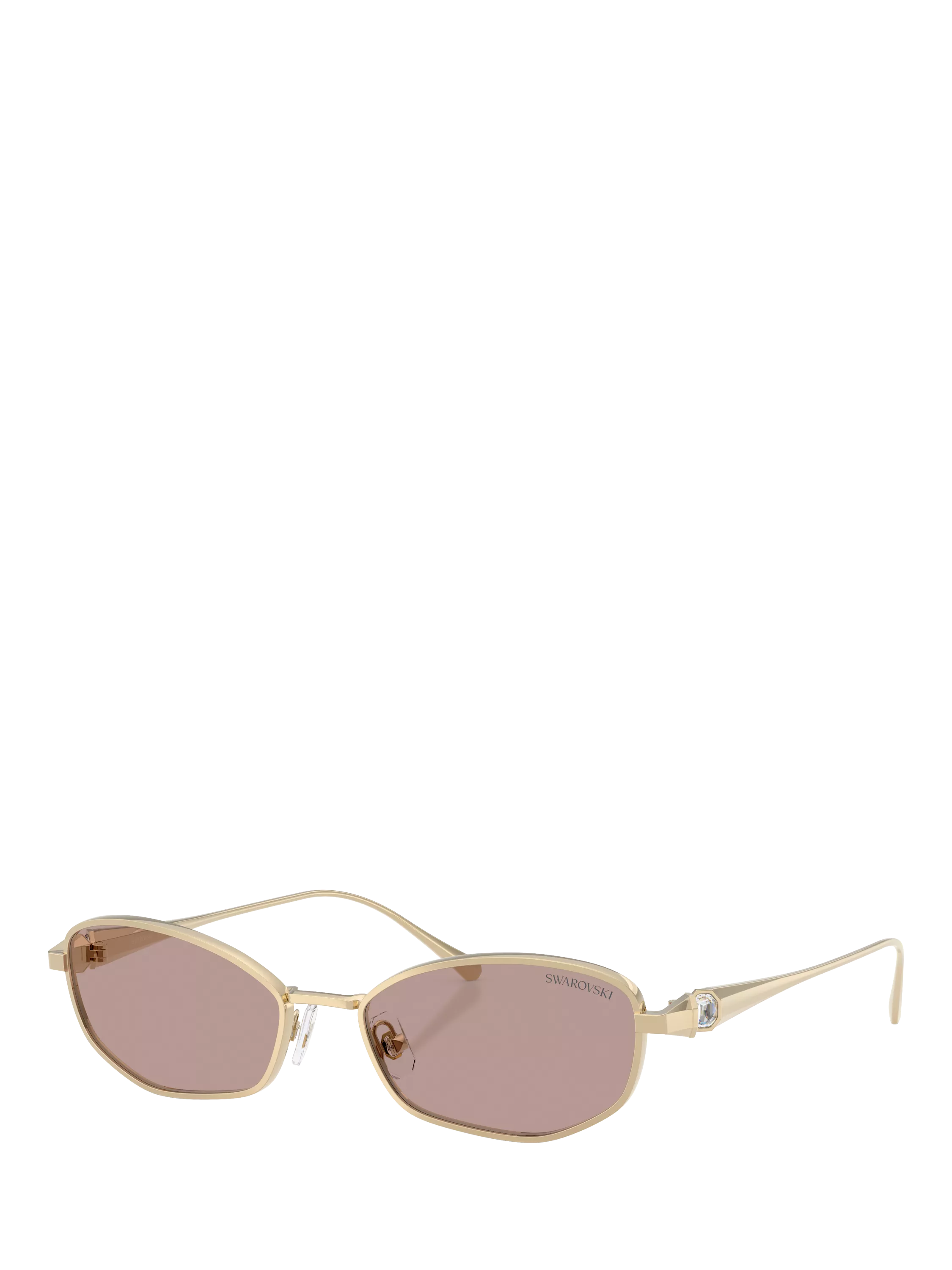 Swarovski Pillow Sunglasses pale gold brown, UK version