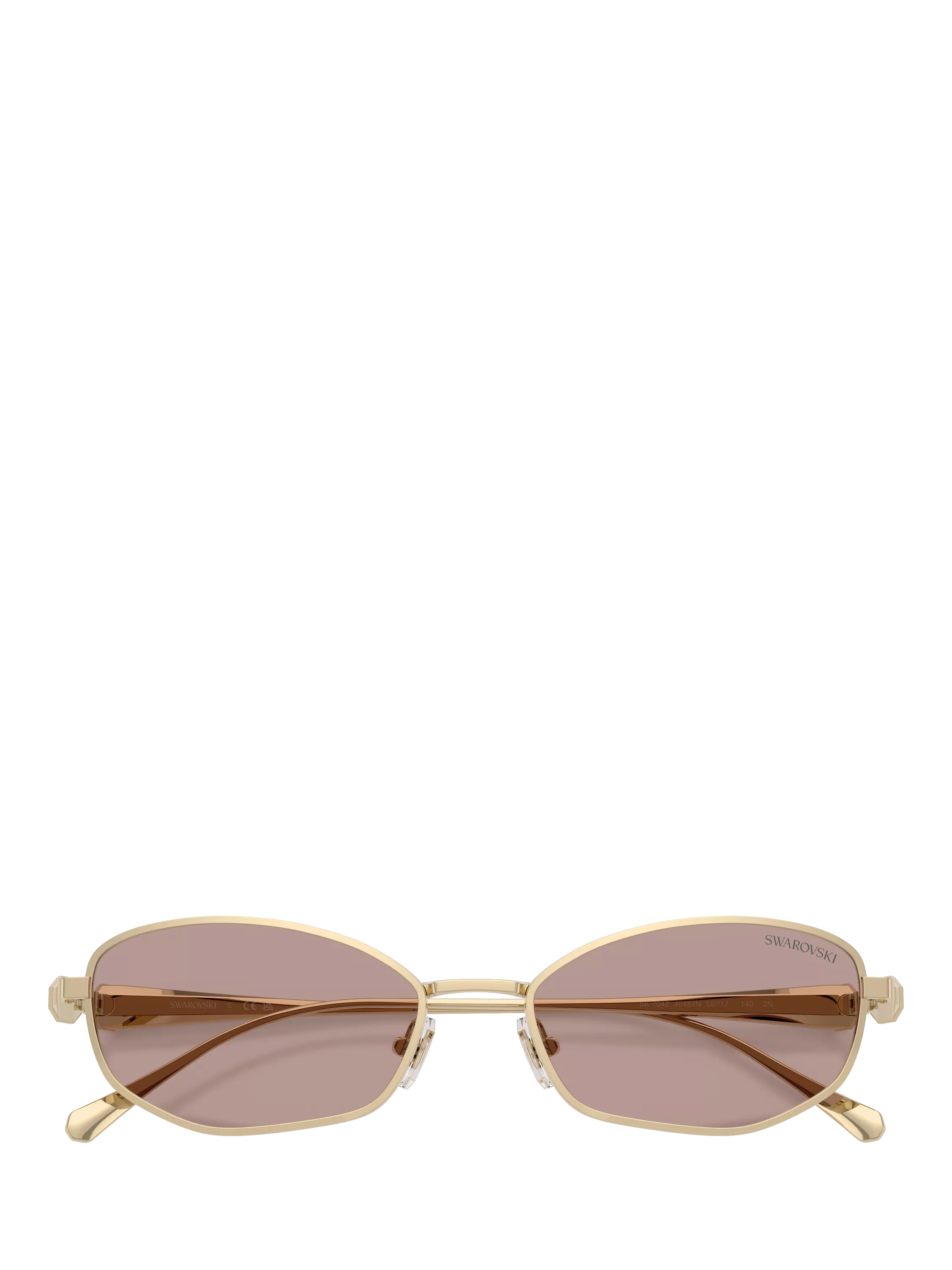 Swarovski Pillow Sunglasses pale gold brown, UK version