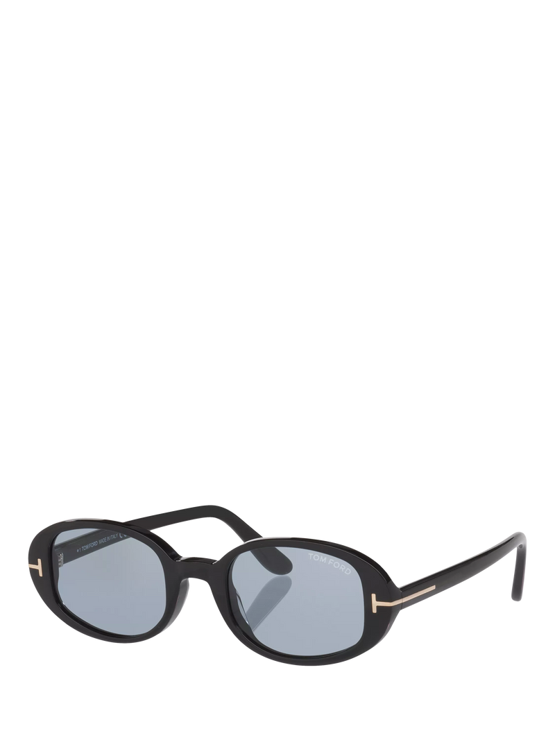 TOM FORD oval sunglasses shiny black/blue, UK version