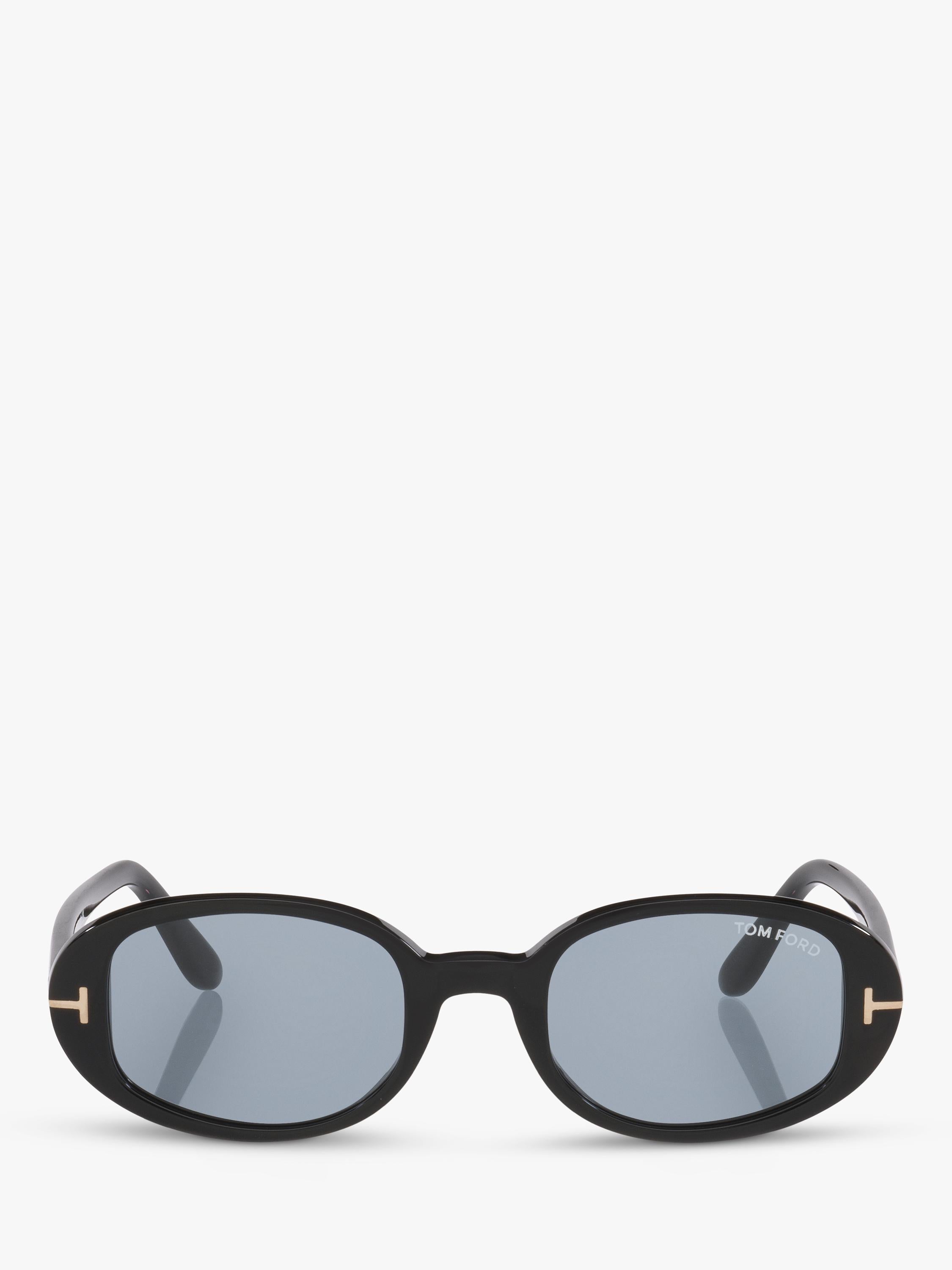 TOM FORD oval sunglasses shiny black/blue, UK version